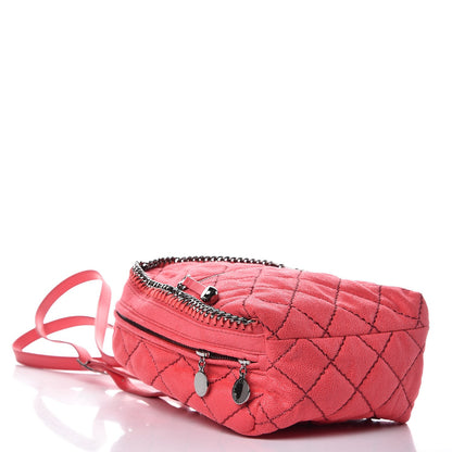 Stella McCartney Shaggy Deer Quilted Mini Falabella Backpack Pink Fluo 4 of 6