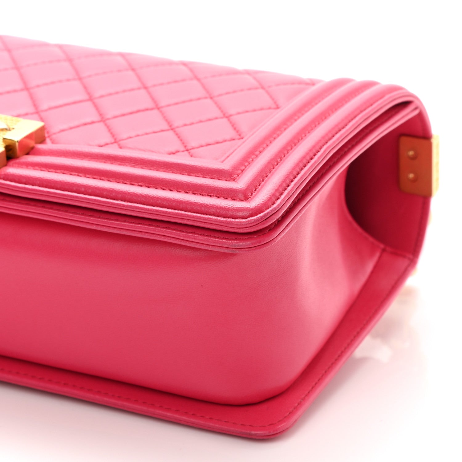 Chanel Lambskin Quilted Medium Boy Flap Fuchsia 9 of 9