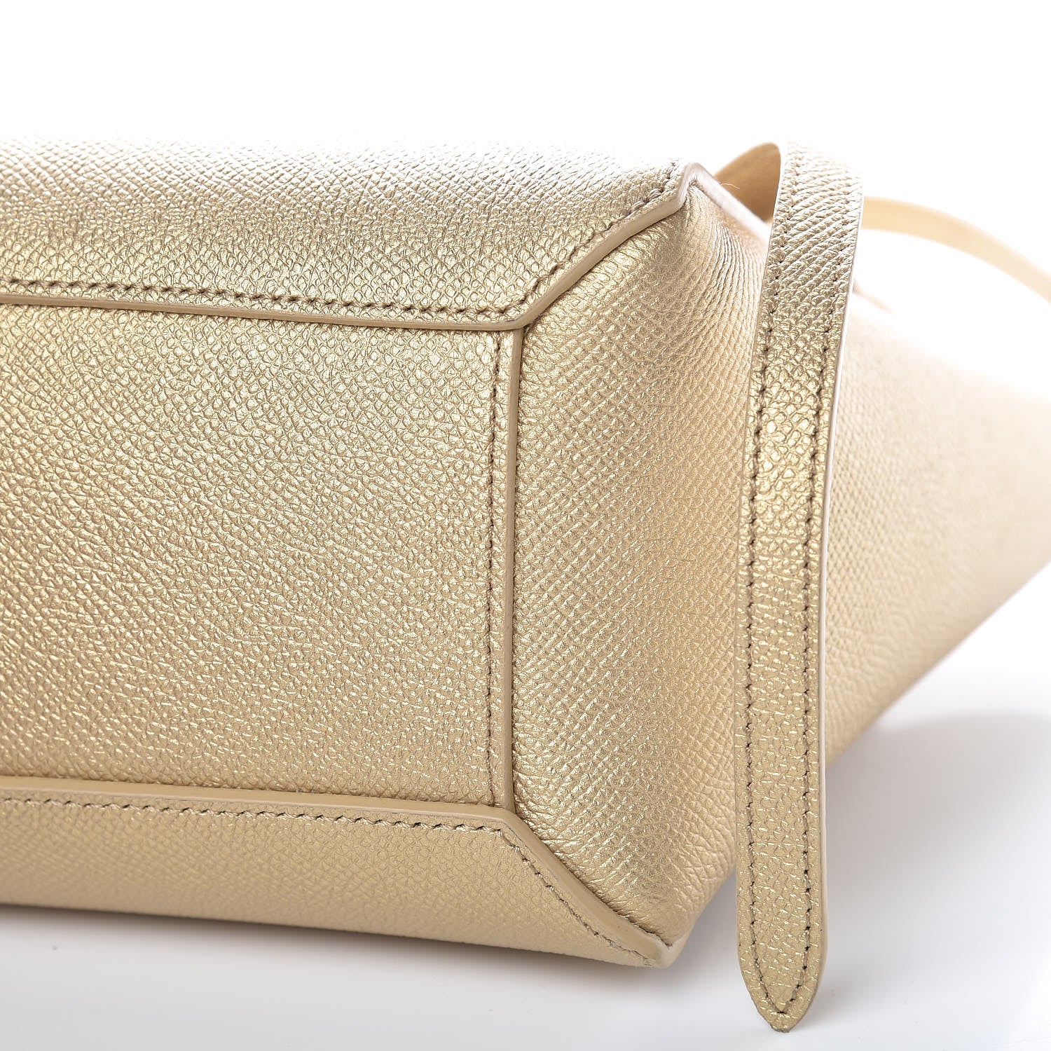 Celine Laminated Calfskin Nano Belt Bag Gold 8 of 8