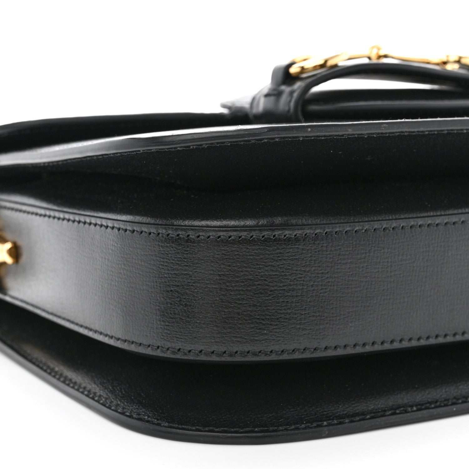 Gucci Azalea Calfskin Horsebit 1955 Shoulder Bag Black 9 of 11