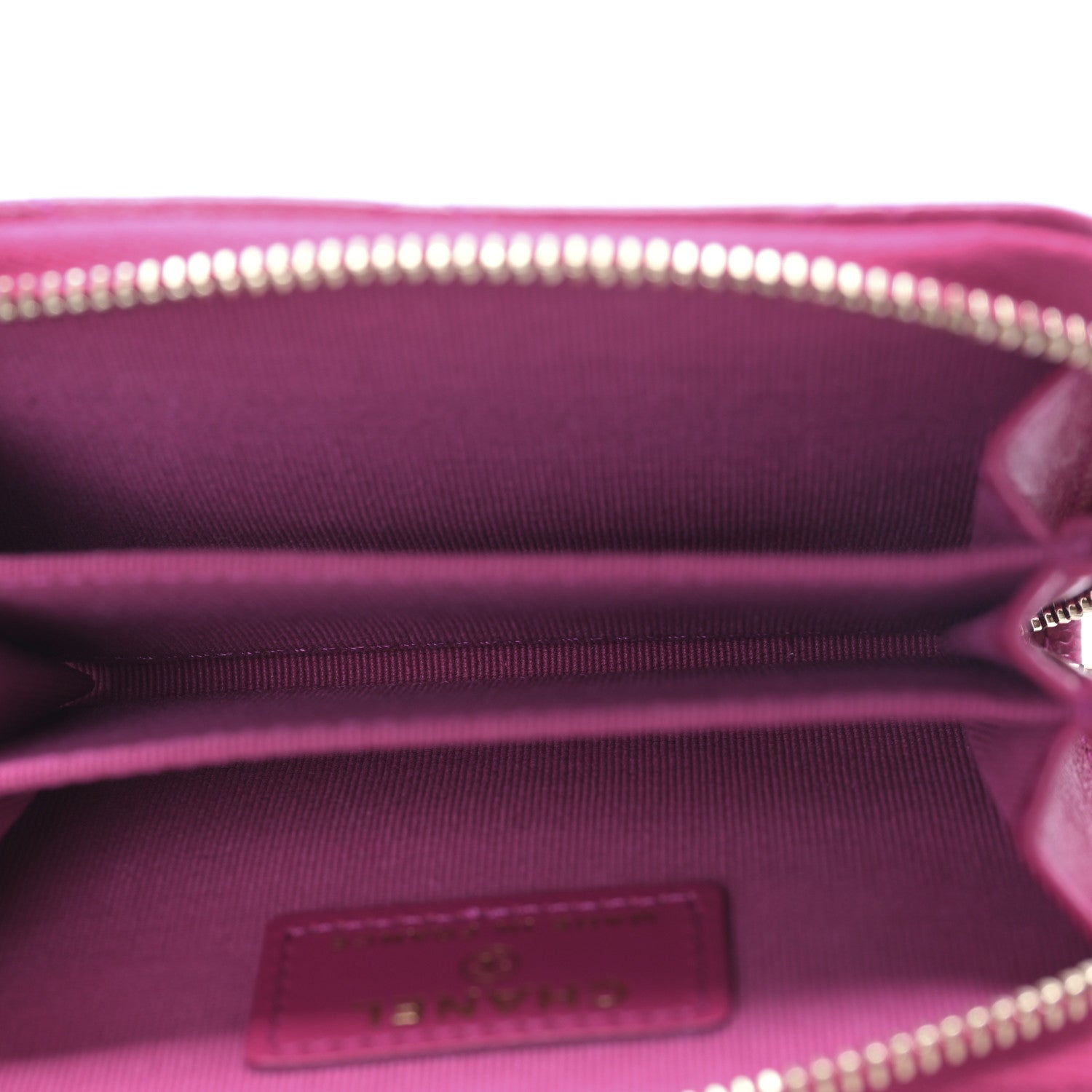 Chanel Caviar Quilted Zip Around Coin Purse Dark Pink 5 of 9