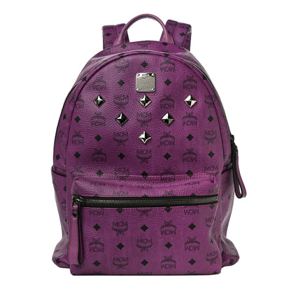 MCM Visetos Medium Sprinkle Stud Stark Backpack Purple 1 of 13