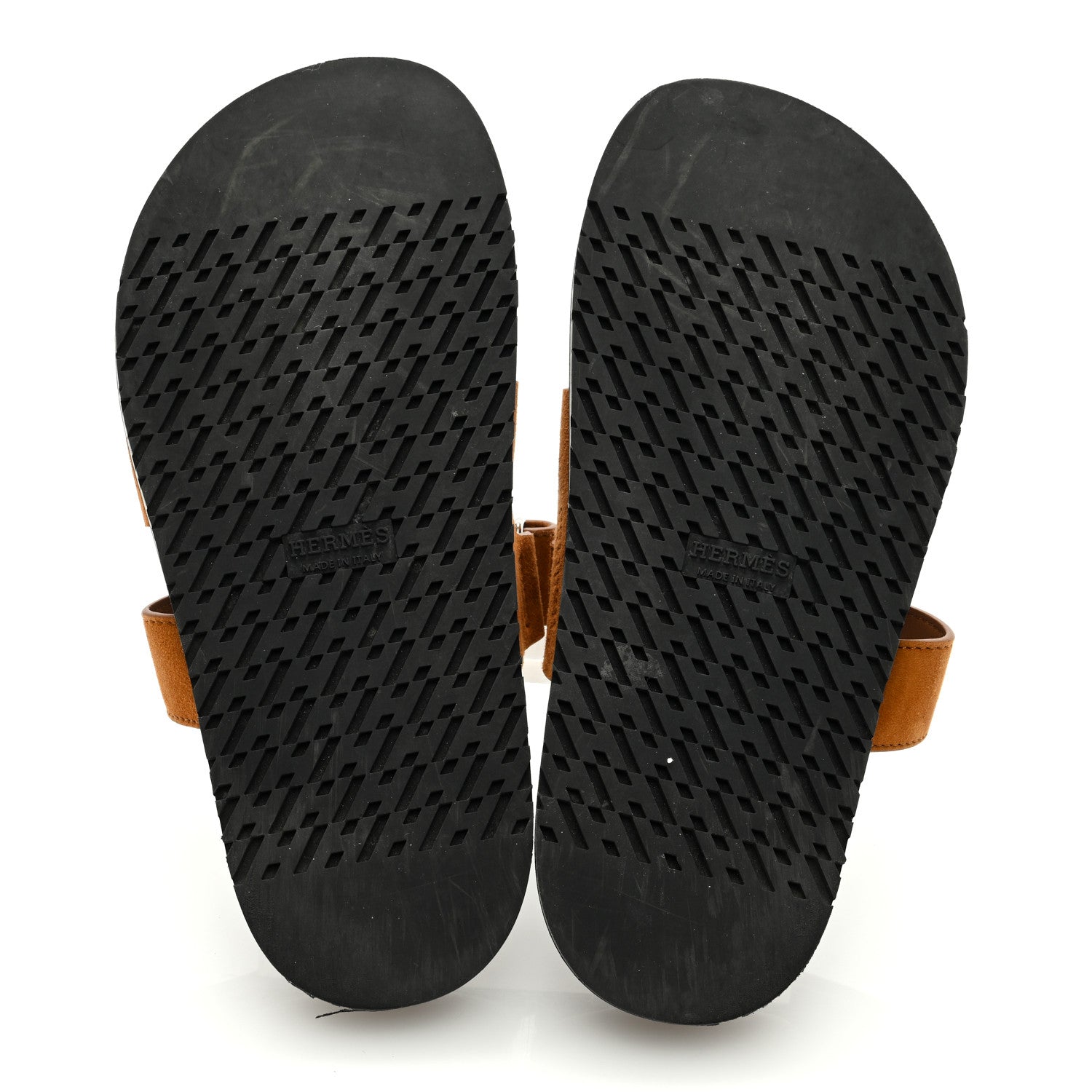 Hermes Suede Goatskin Womens Chypre Sandals 36.5 Naturel 5 of 11