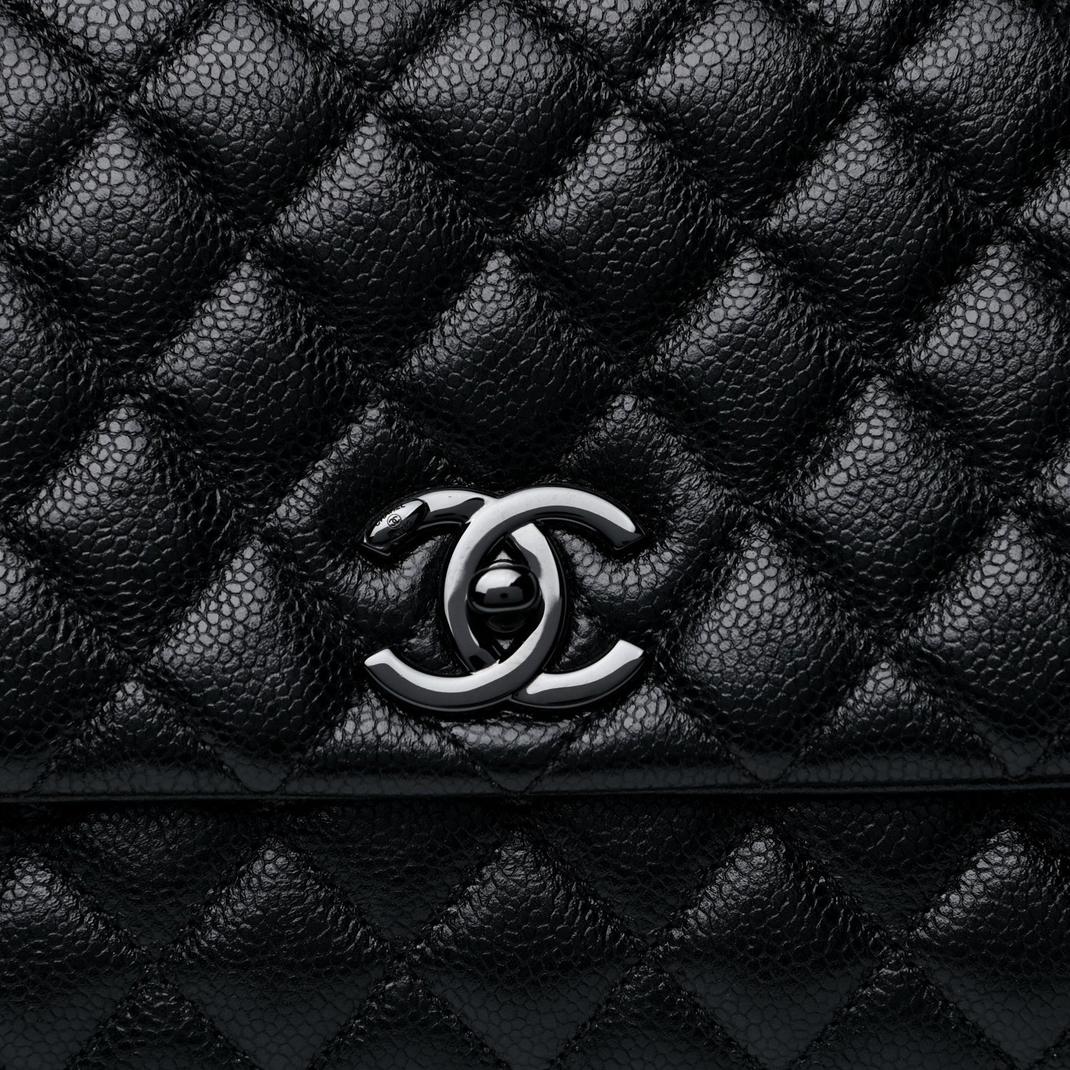 Chanel Caviar Quilted Small Coco Handle Flap So Black 8 of 15