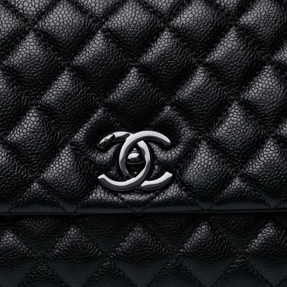 Chanel Caviar Quilted Small Coco Handle Flap So Black 8 of 15