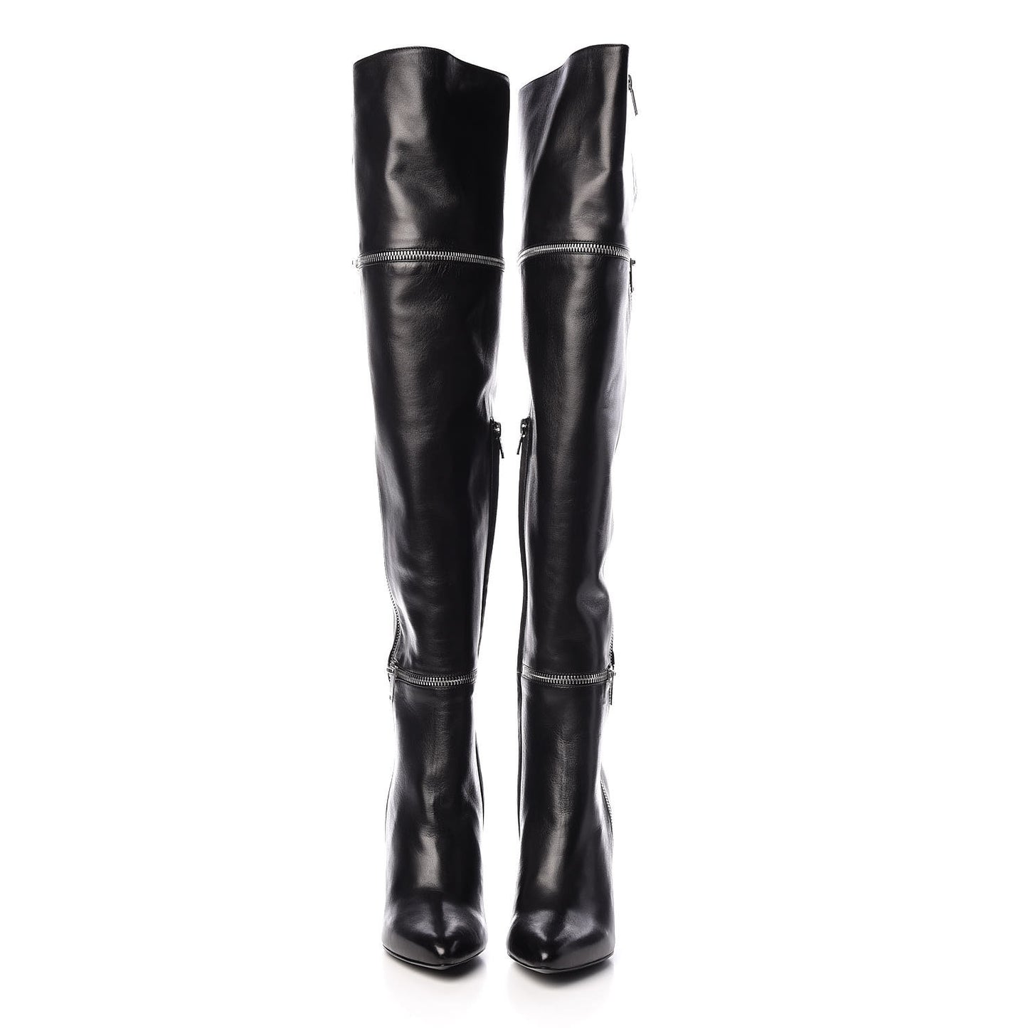 Nappa Fetish 105 Zip Over The Knee Boots 36.5 Black