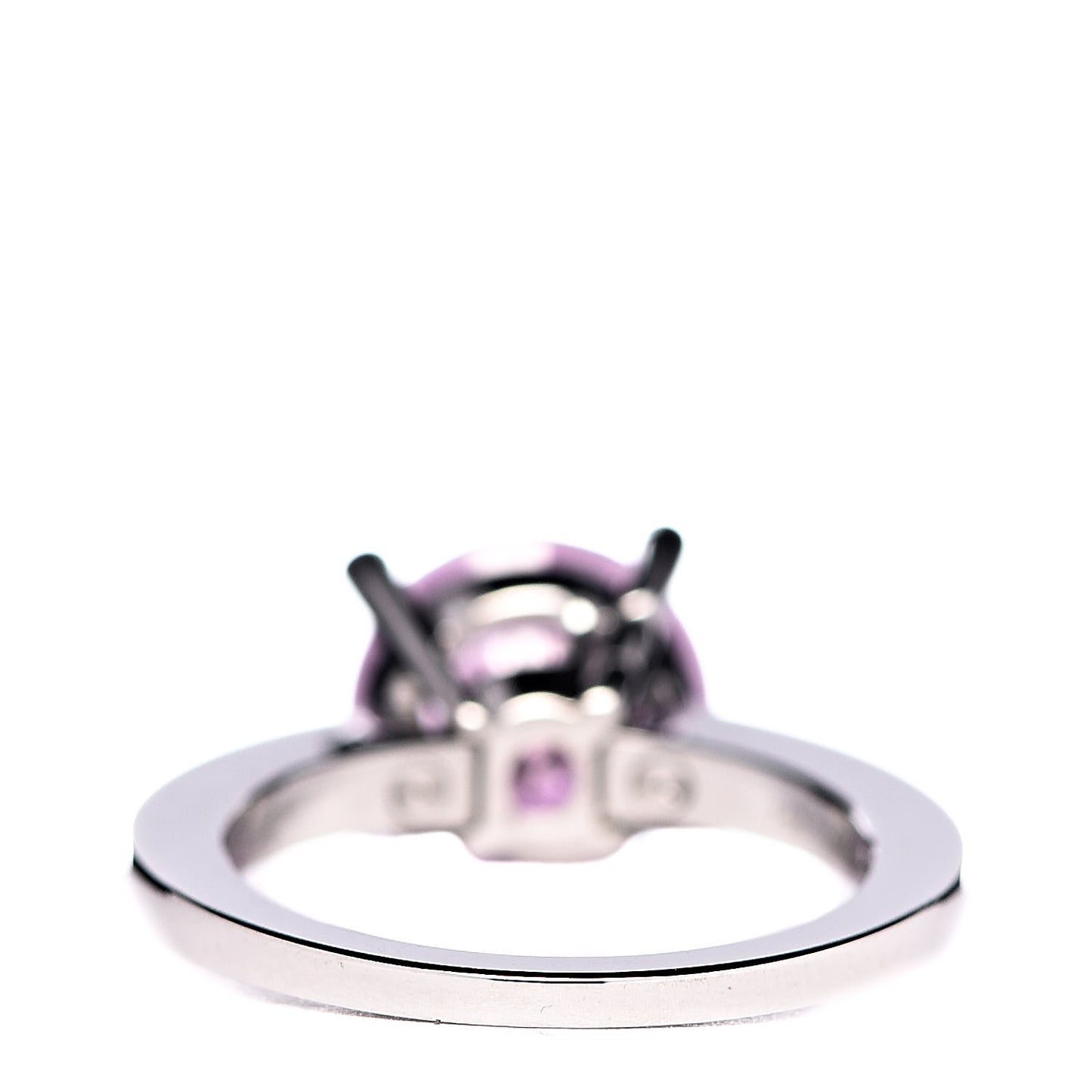 18K White Gold Diamond Pink Sapphire So Happy Ring 50 5.25