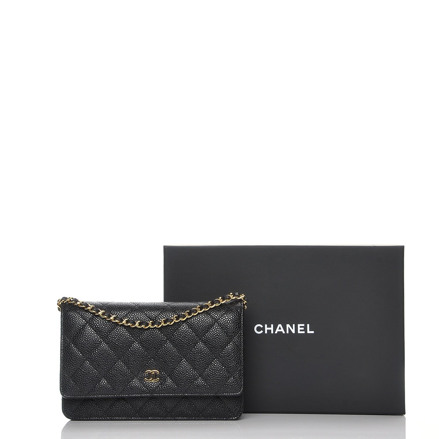 Chanel Caviar Quilted Wallet On Chain WOC Black 9 of 9