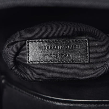 Saint Laurent Canvas Signature Embroidered Mini City Backpack Black 8 of 13