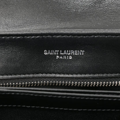 Saint Laurent Calfskin Y Quilted Monogram Toy Loulou Crossbody Bag Black 6 of 12