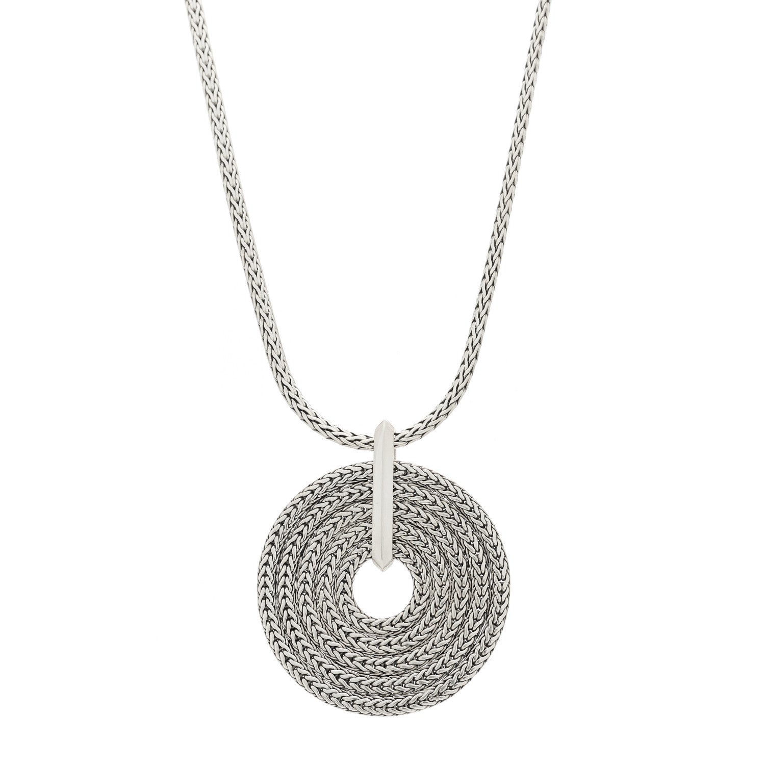 John Hardy Sterling Silver Rata Pendant Chain Necklace 1 of 6