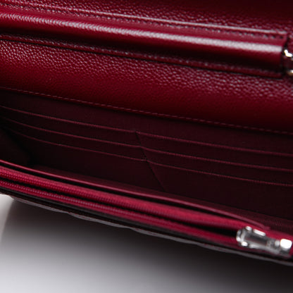 Chanel Caviar Quilted Wallet on Chain WOC Burgundy 12 of 18