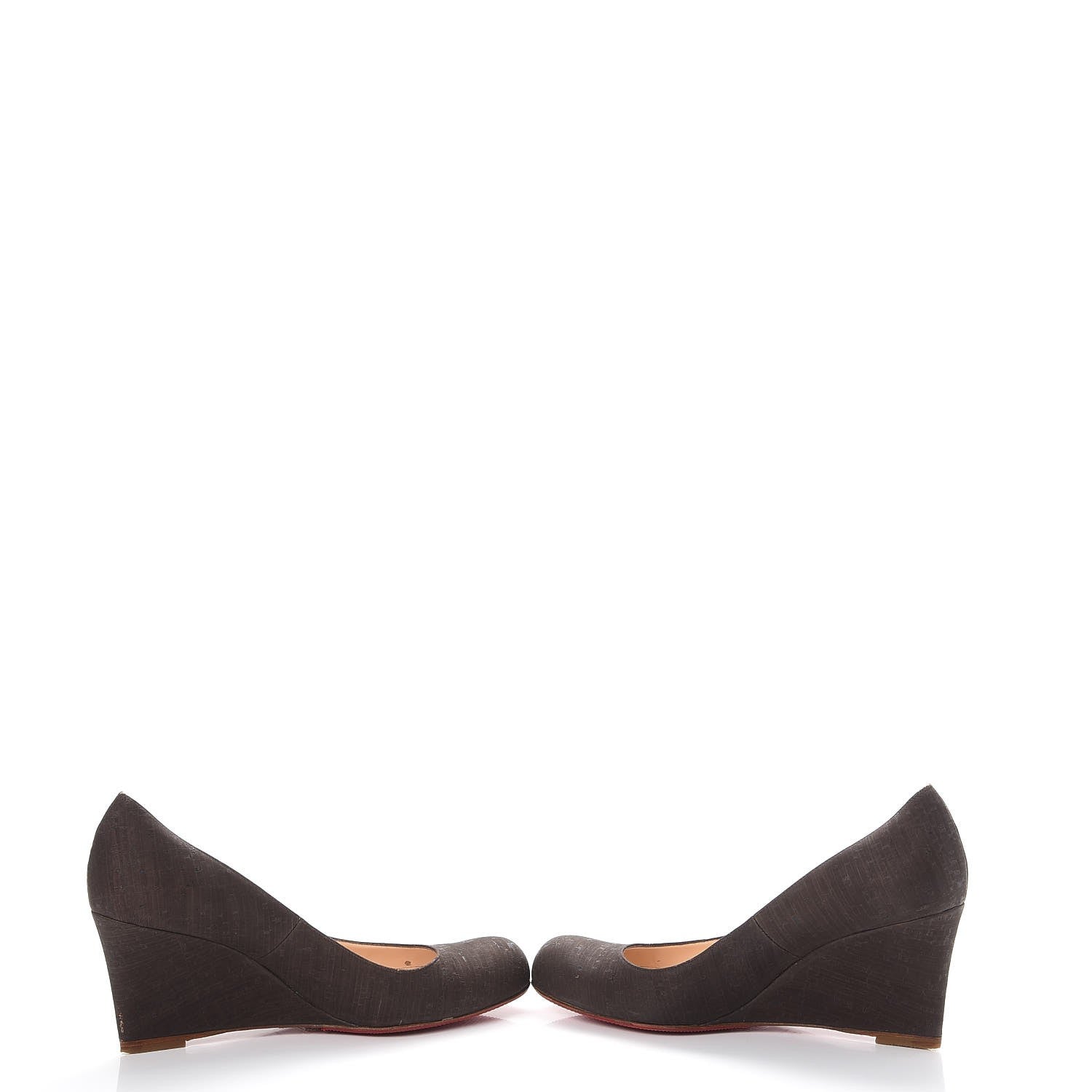 Christian Louboutin Cork Miss Boxe Wedges 39.5 Brown 5 of 14