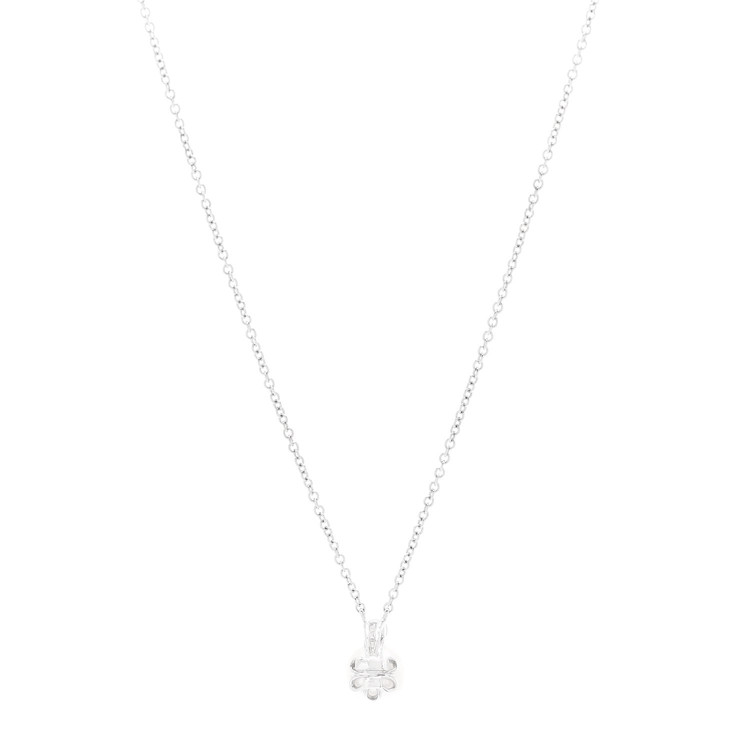 Tiffany 18K White Gold Diamond Cultured Pearl 6.5-7mm Tiffany Signature Pearls Pendant Necklace 1 of 6