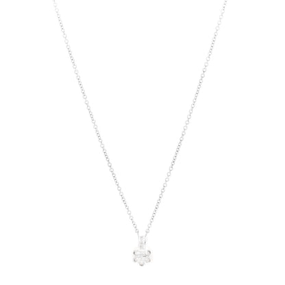 Tiffany 18K White Gold Diamond Cultured Pearl 6.5-7mm Tiffany Signature Pearls Pendant Necklace 1 of 6