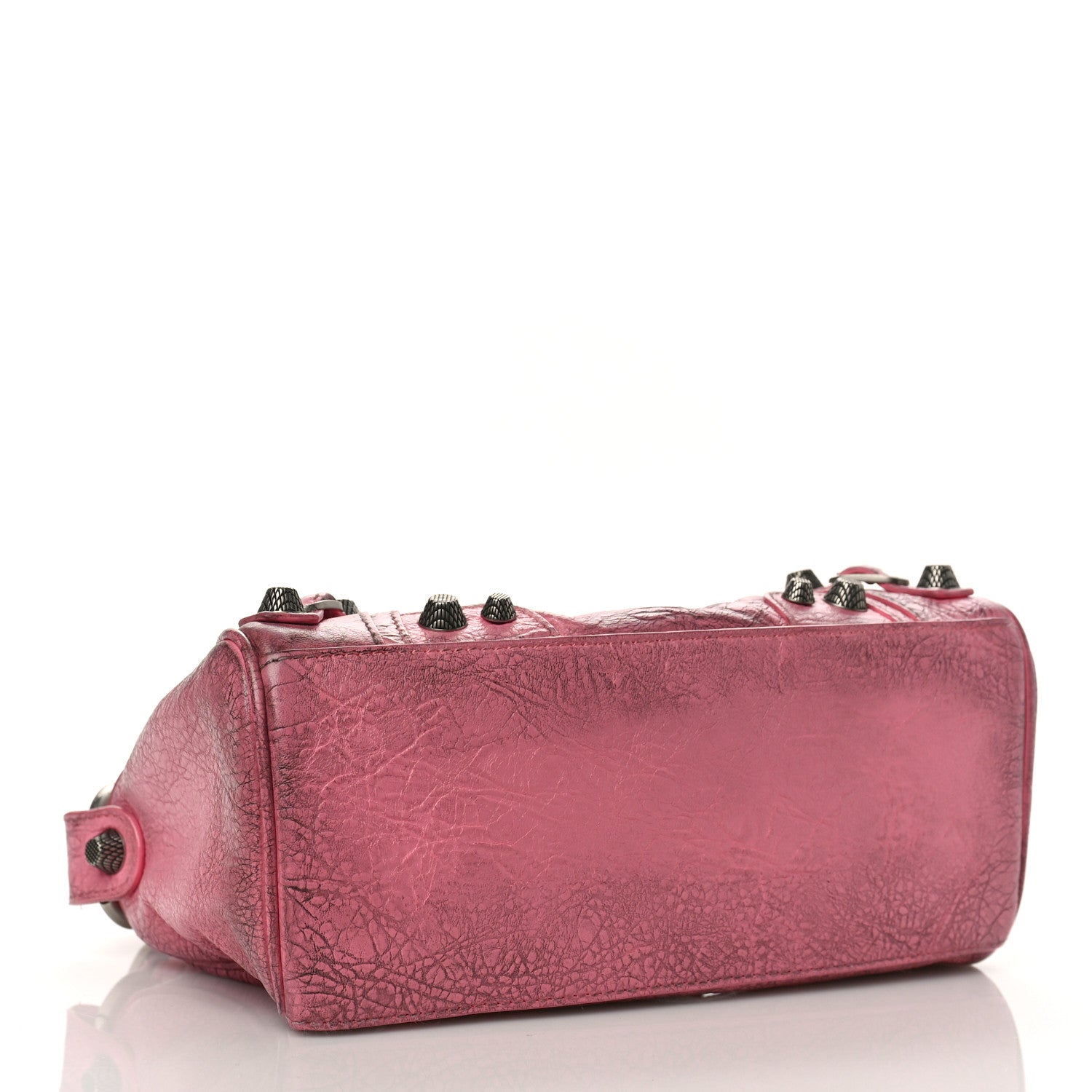Balenciaga Agneau Arena Dirty Effect Mini Le Cagole Duffle Crossbody Bag Sweet Pink 5 of 10