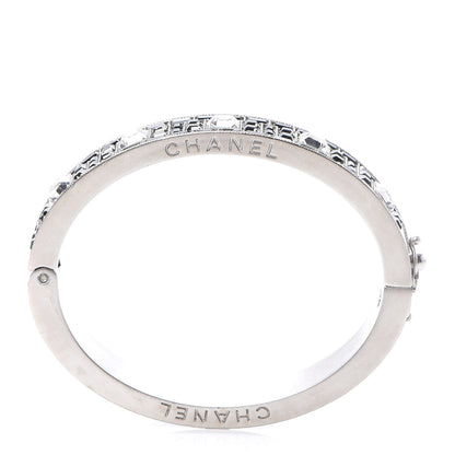Chanel Baguette Crystal Bangle Silver Black 5 of 5
