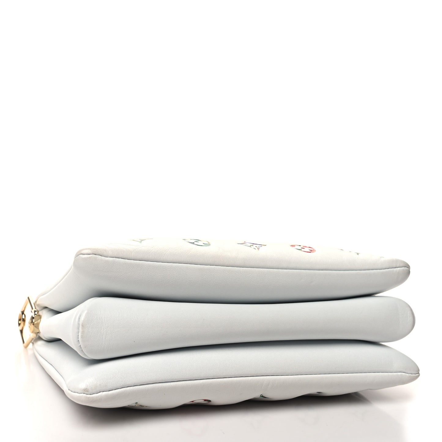 Lambskin Embossed Monogram LV Garden Coussin PM Cream