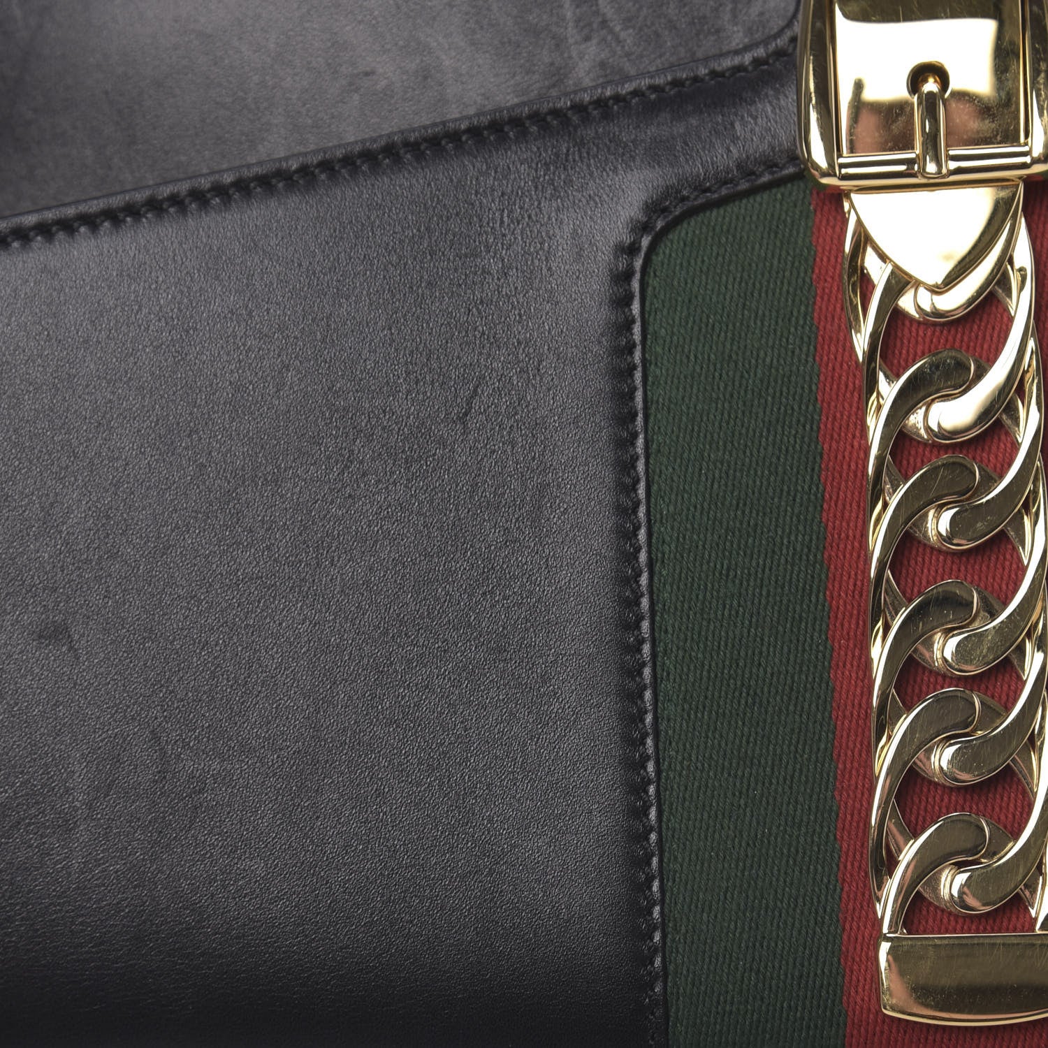 Gucci Calfskin Maxi Sylvie Clutch Black 13 of 19