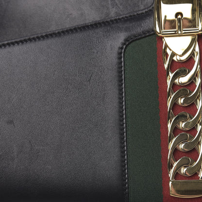 Gucci Calfskin Maxi Sylvie Clutch Black 13 of 19