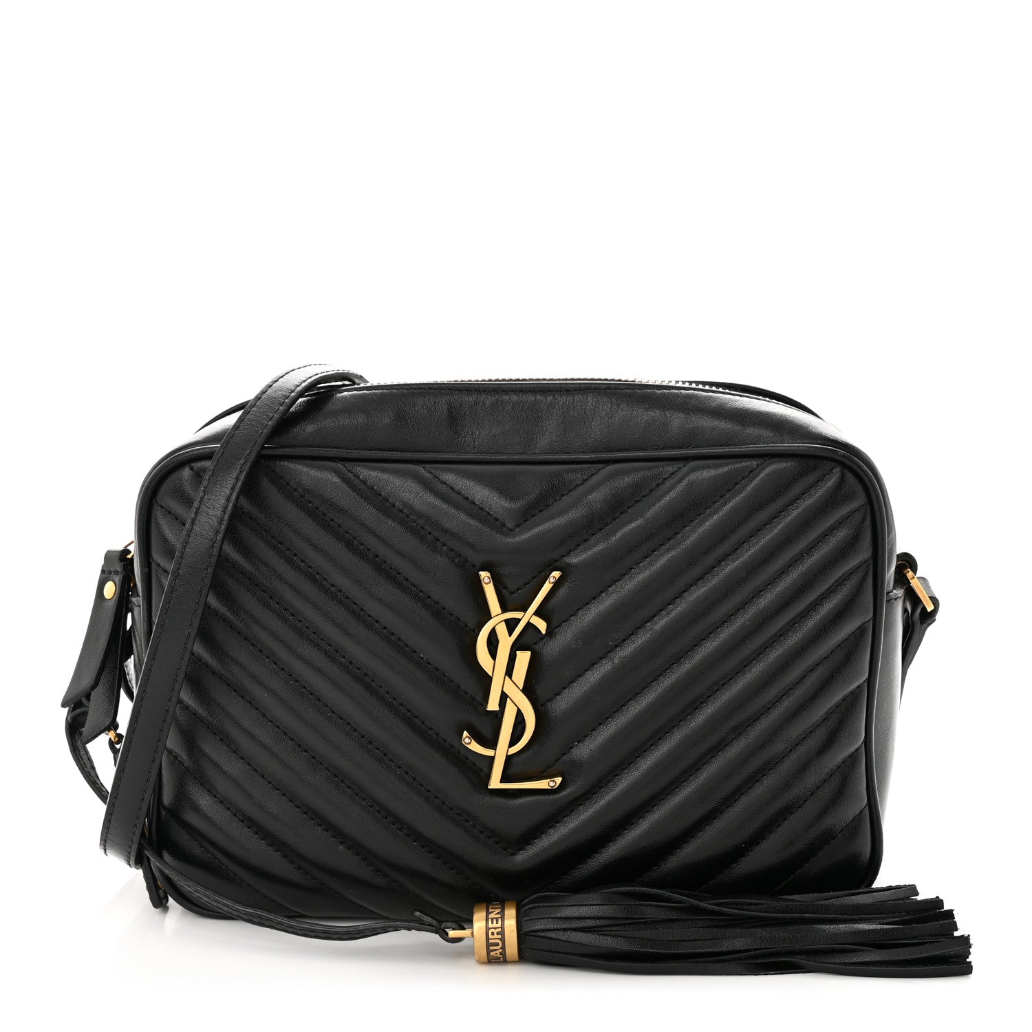 Saint Laurent Calfskin Matelasse Monogram Lou Camera Bag Black 1 of 12