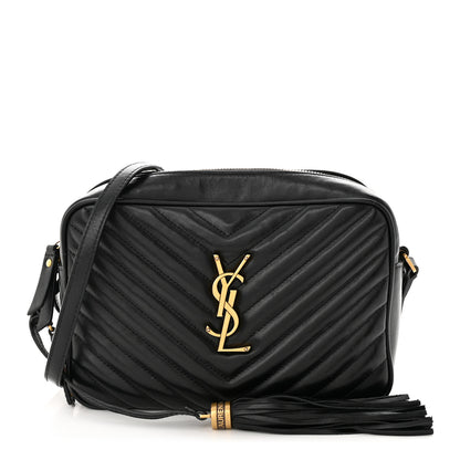 Saint Laurent Calfskin Matelasse Monogram Lou Camera Bag Black 1 of 12