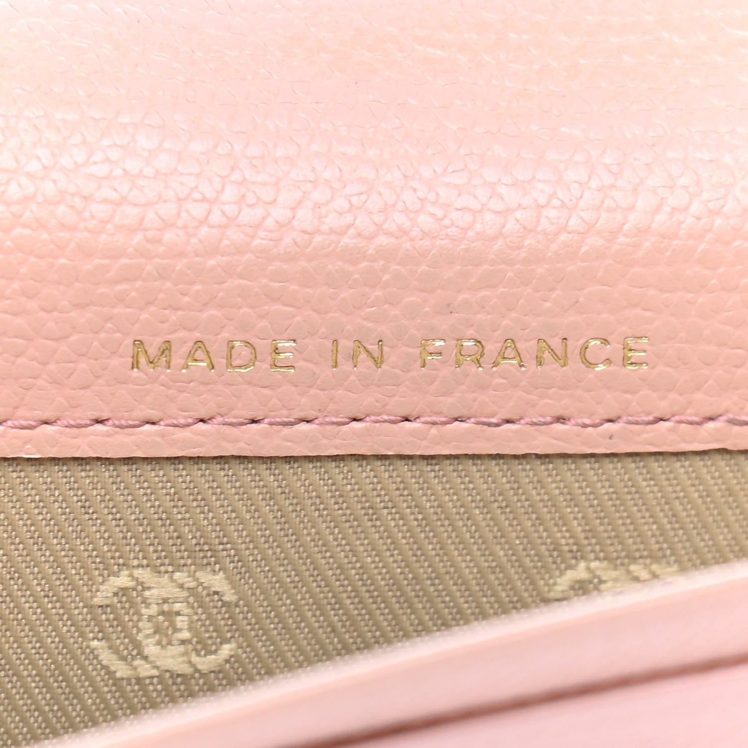 Chanel Grained Calfskin CC Button Key Holder Case Pink 6 of 8