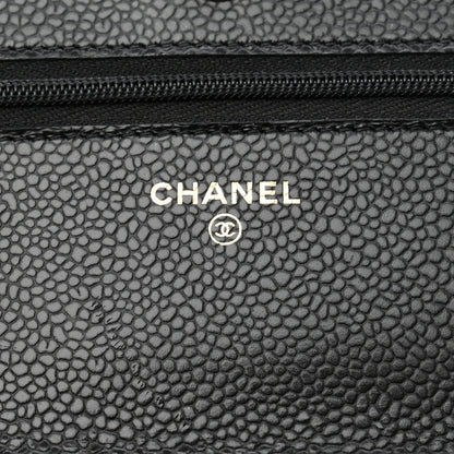 Chanel Caviar Quilted Wallet On Chain WOC Black 6 of 12