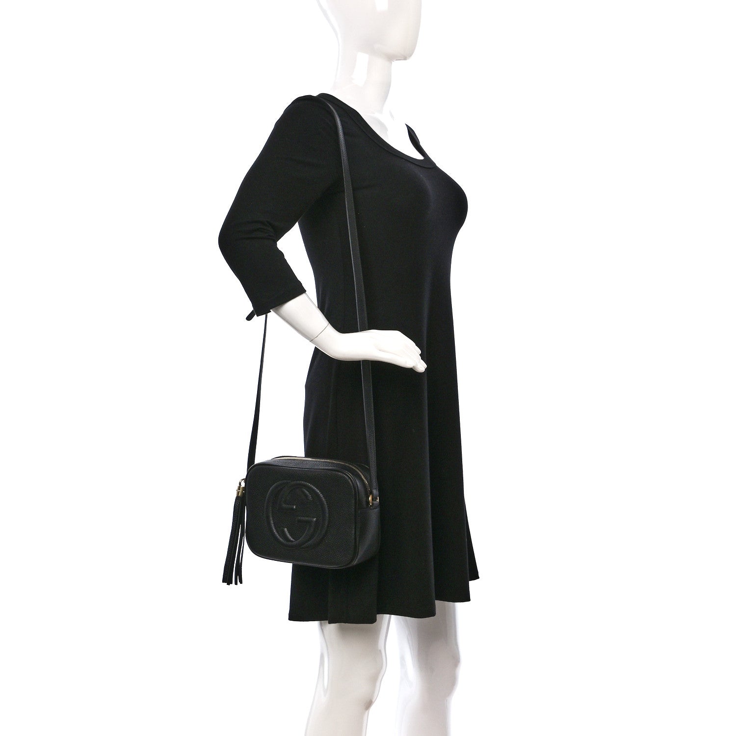 Gucci Pebbled Calfskin Small Soho Disco Bag Black 2 of 9