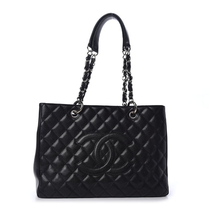 Chanel Caviar Quilted Grand Shopping Tote GST Black 1 of 9
