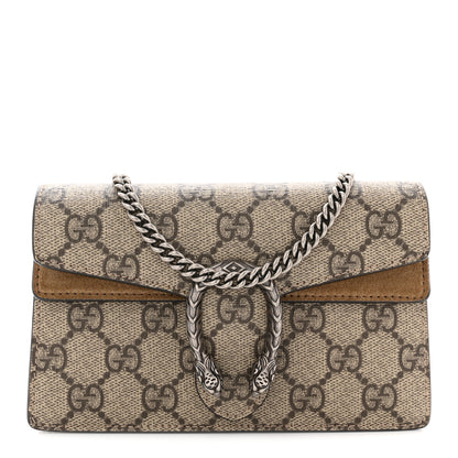 Gucci GG Supreme Monogram Super Mini Dionysus Shoulder Bag Taupe 1 of 11
