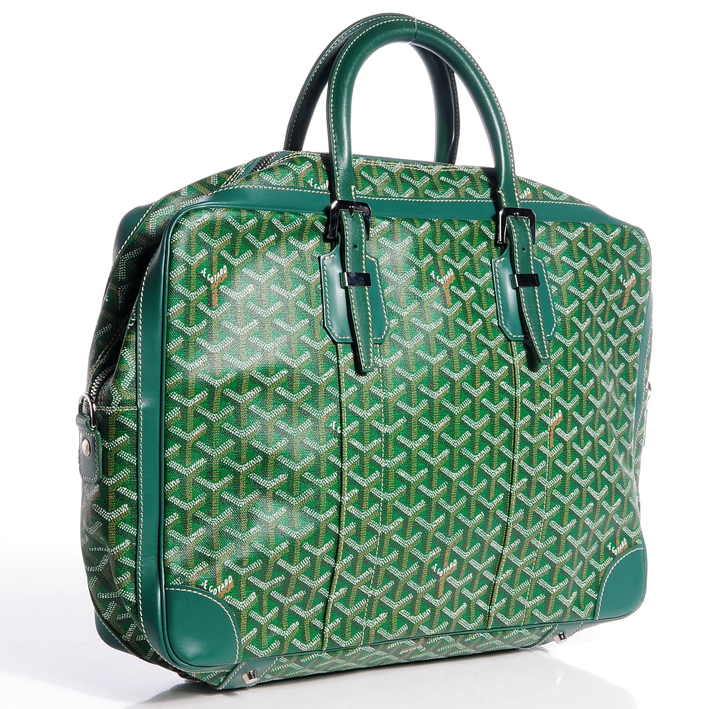 Goyardine Standard Ambassade Briefcase Green
