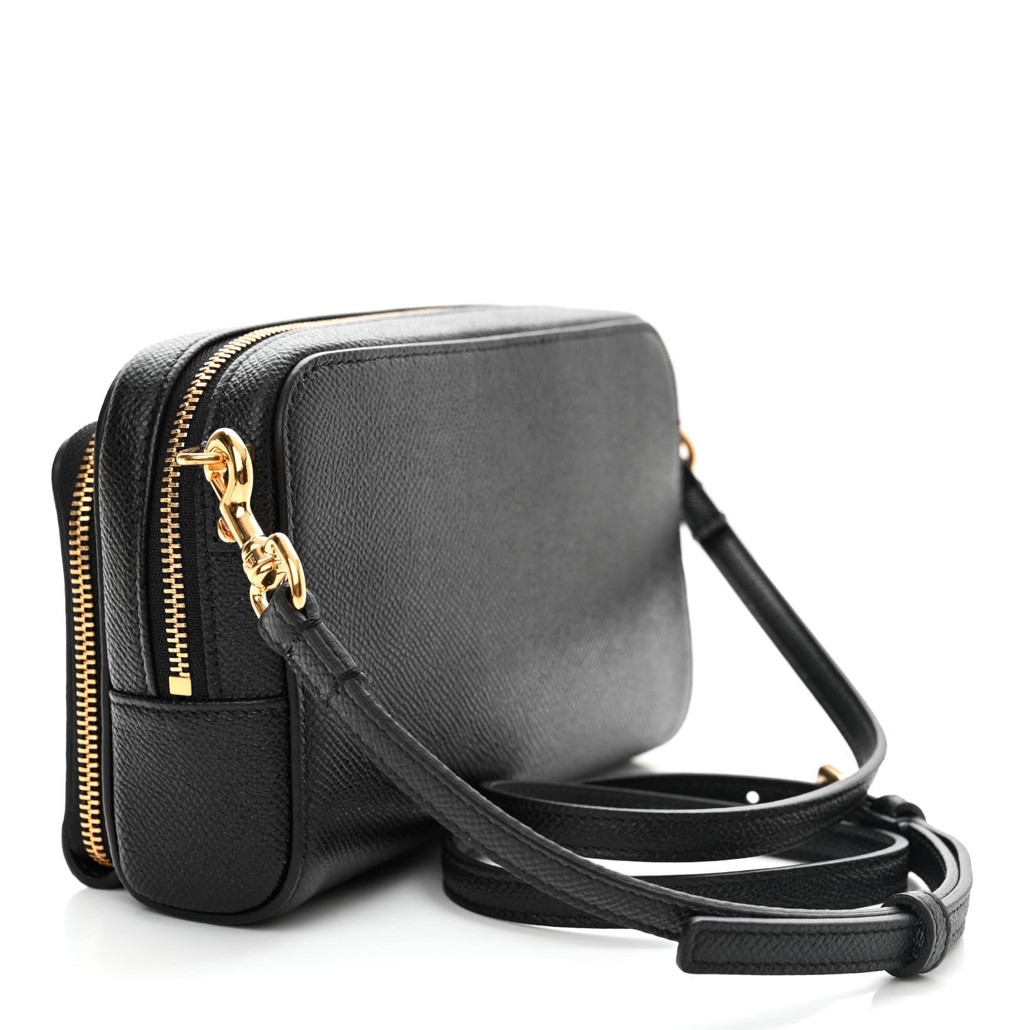 Christian Dior Grained Calfskin Caro Double Pouch Black 3 of 13