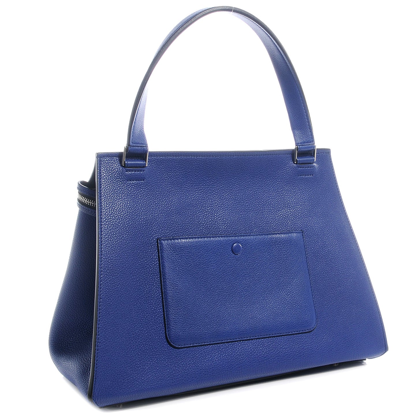 Calfskin Medium Edge Shoulder Bag Cobalt