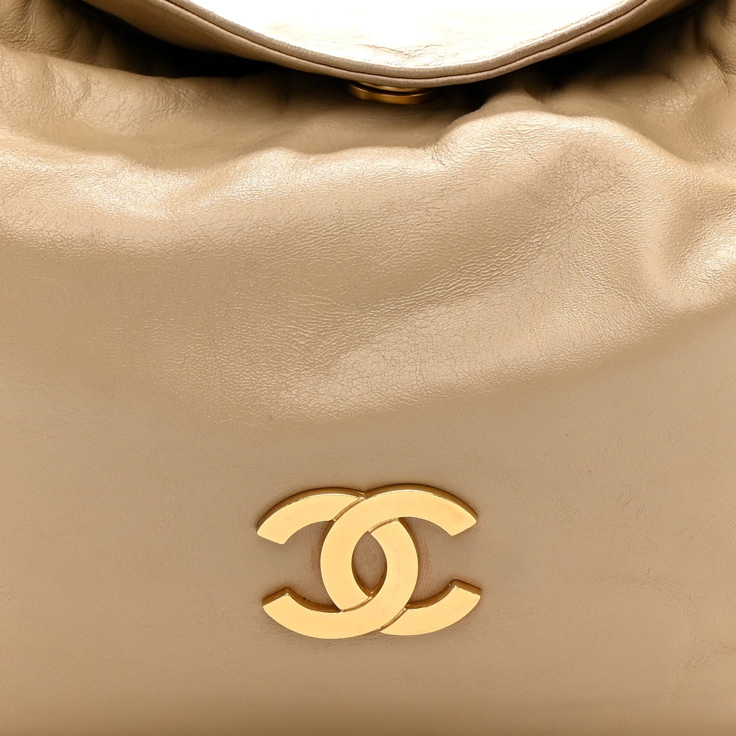 Lambskin Small Olsen Shoulder Bag Beige
