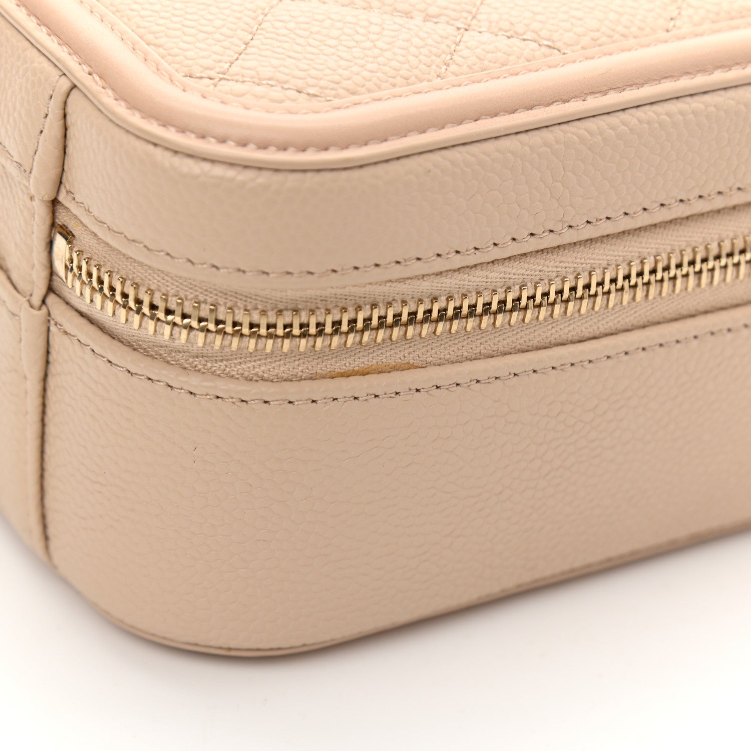 Chanel Caviar Quilted Medium CC Filigree Vanity Case Beige 13 of 13