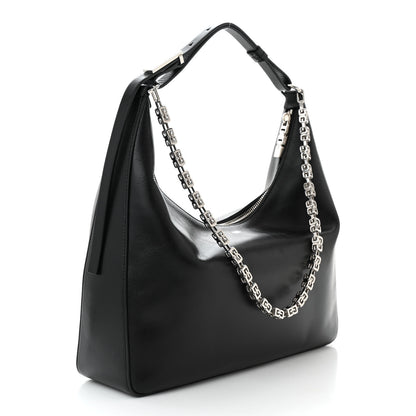 Givenchy Smooth Calfskin Medium Moon Cut Out Shoulder Bag Black 3 of 9