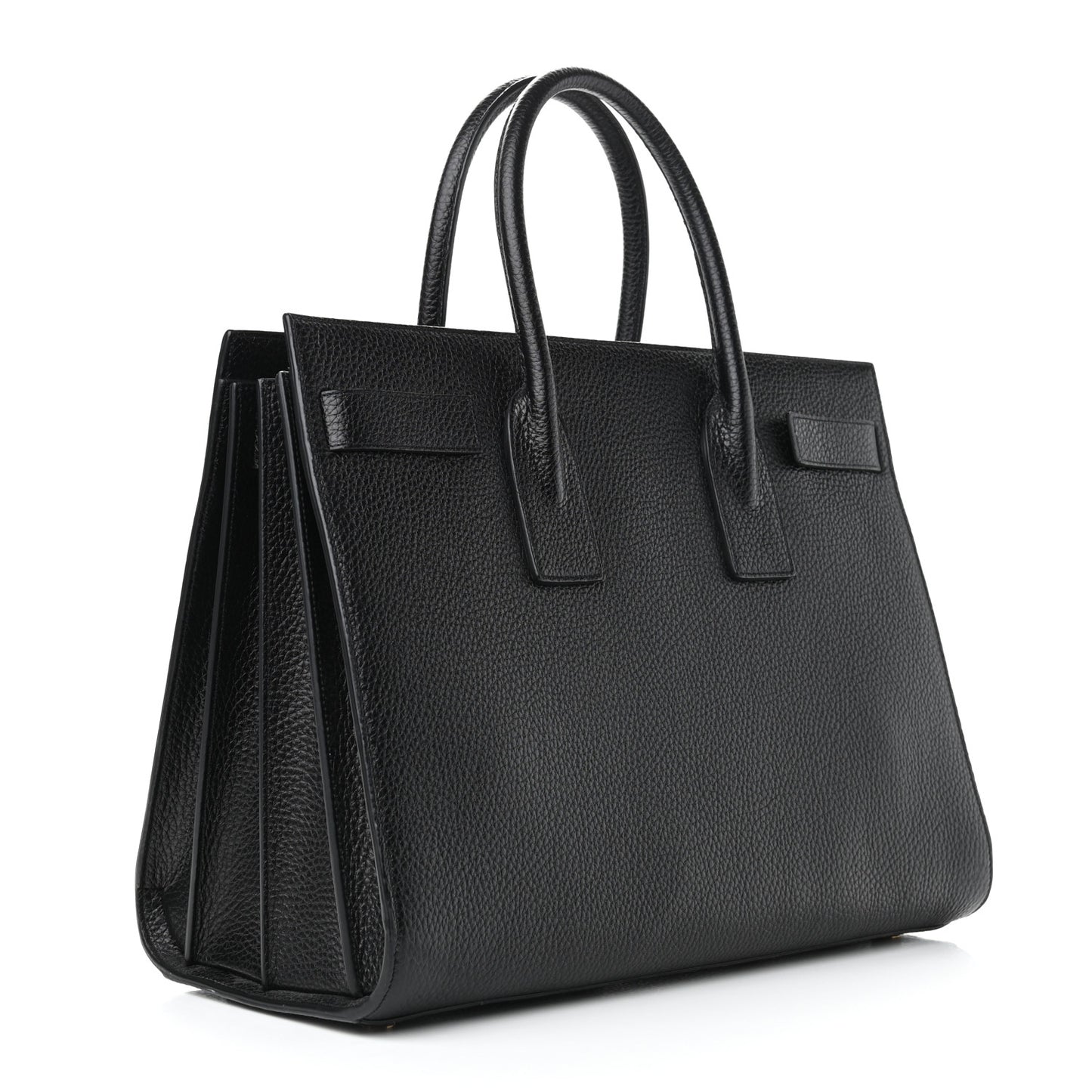 Grained Calfskin Large Sac De Jour Carryall Black