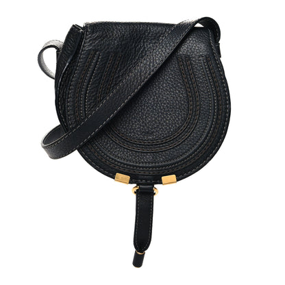 Chloe Calfskin Mini Marcie Round Crossbody Bag Black 1 of 10