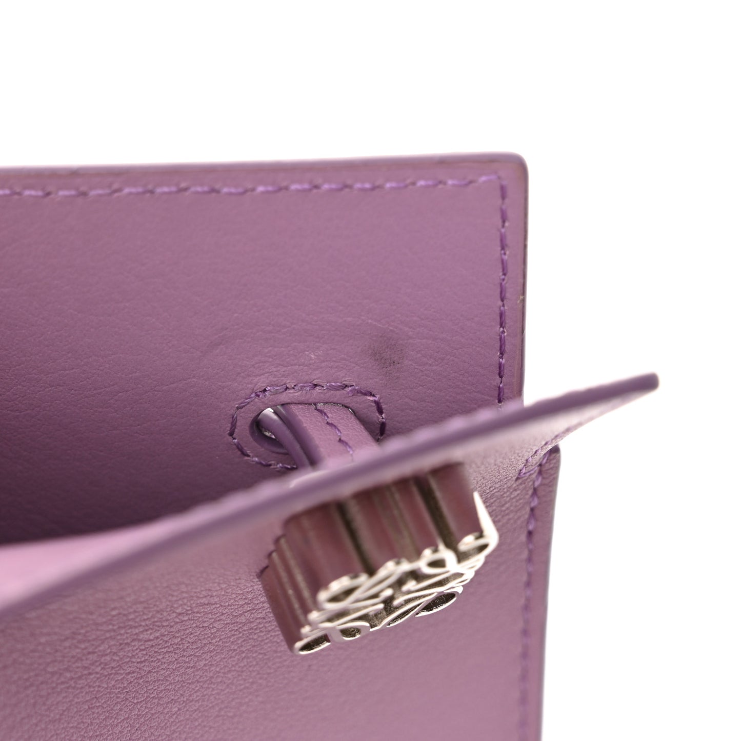 Smooth Calfskin Dice Pocket Purple