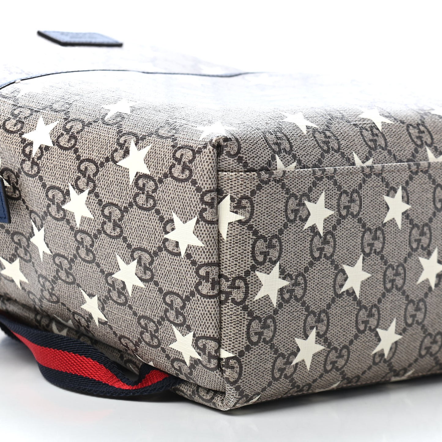GG Supreme Monogram Stars Childrens Backpack Beige Ebony Yellow Royal