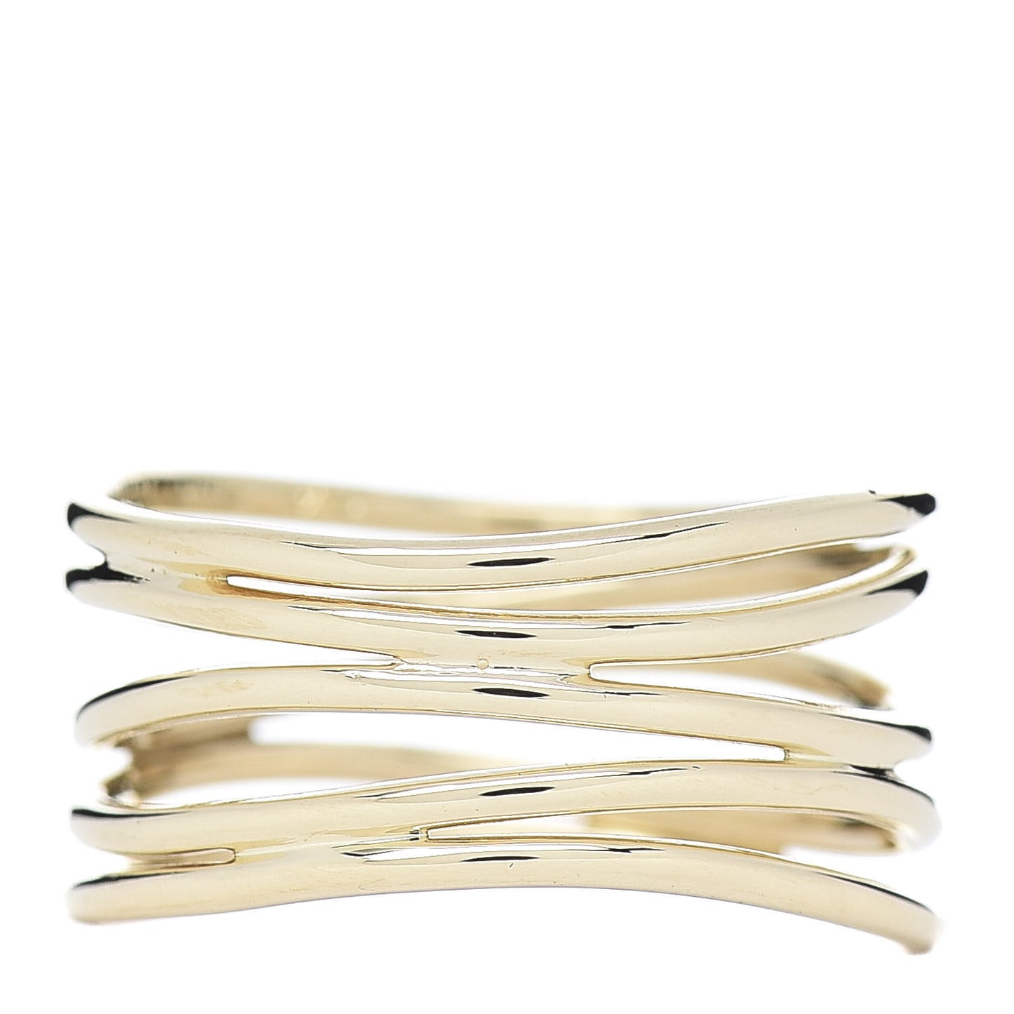18K Yellow Gold Elsa Peretti 5 Row Wave Ring 53 6.5
