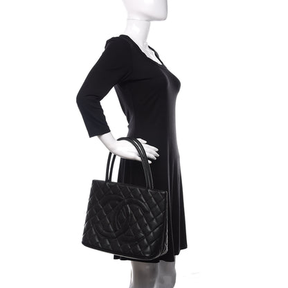 Chanel Caviar Quilted Medallion Tote Black 2 of 16