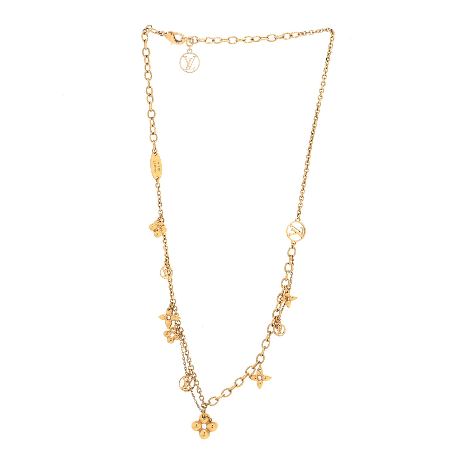 Louis Vuitton Metal Blooming Supple Necklace Gold 3 of 6