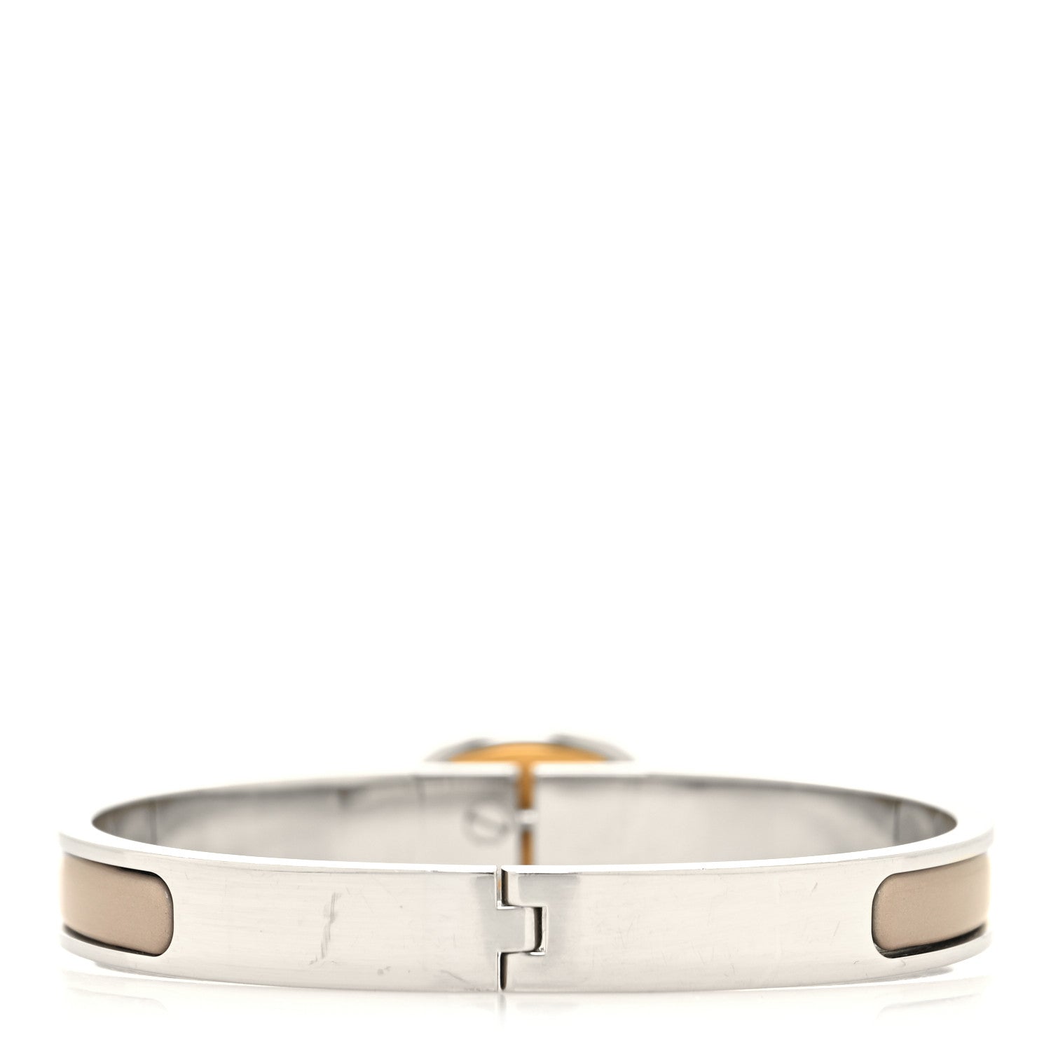 Hermes Enamel Mini Clic Chaine d'Ancre Bracelet PM Marron Glace 3 of 5