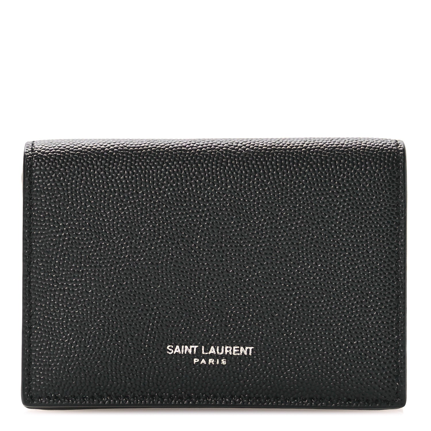 Saint Laurent Grain De Poudre Business Card Case Black 1 of 8