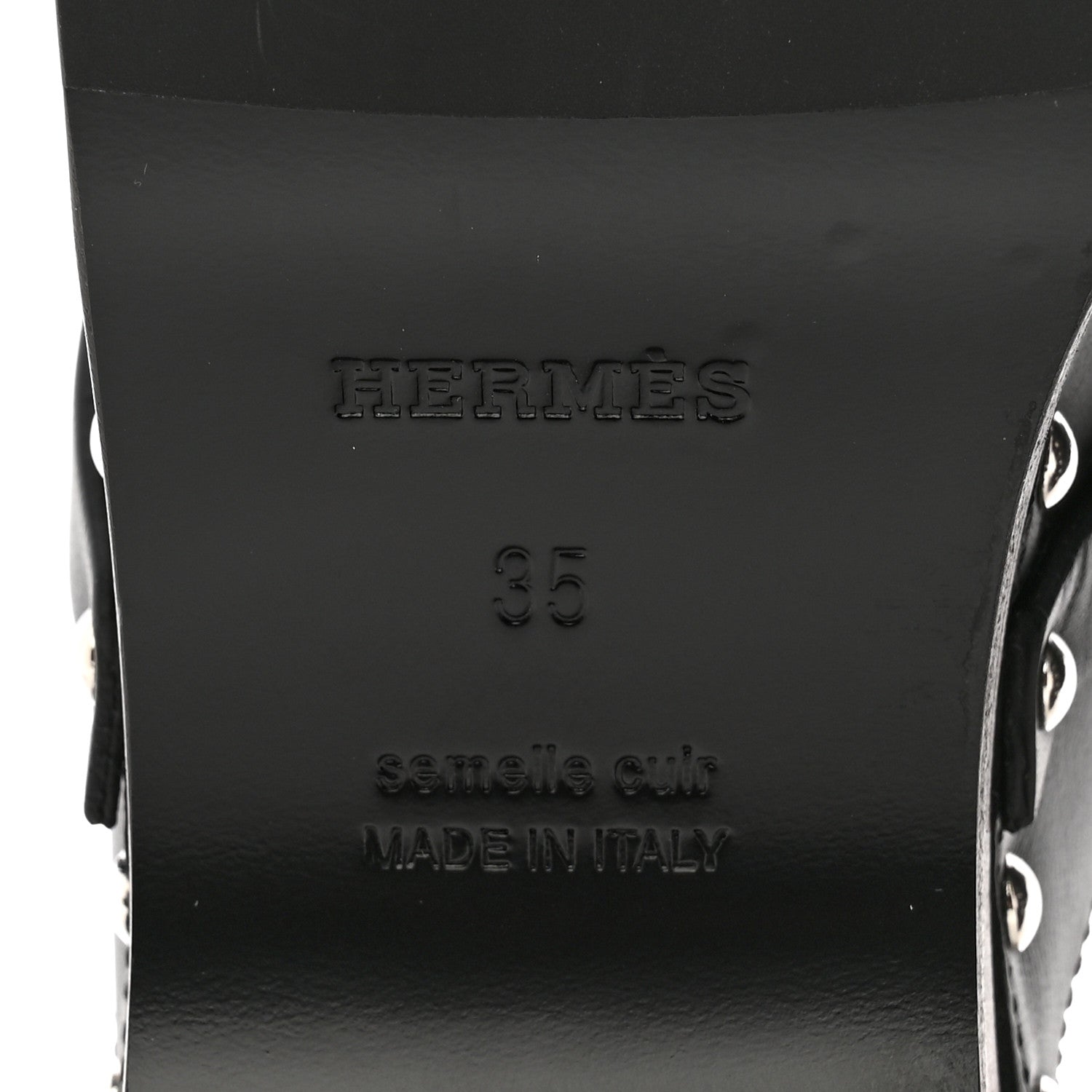 Hermes Calfskin Carlotta Mules 35 Black 6 of 11
