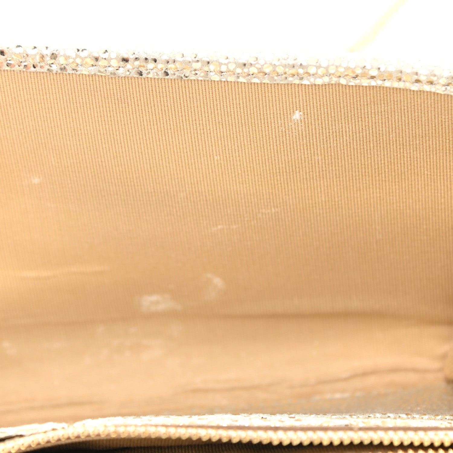 Jimmy Choo Glitter Fabric Milla Chain Wallet Champagne 7 of 9