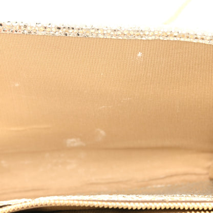 Jimmy Choo Glitter Fabric Milla Chain Wallet Champagne 7 of 9