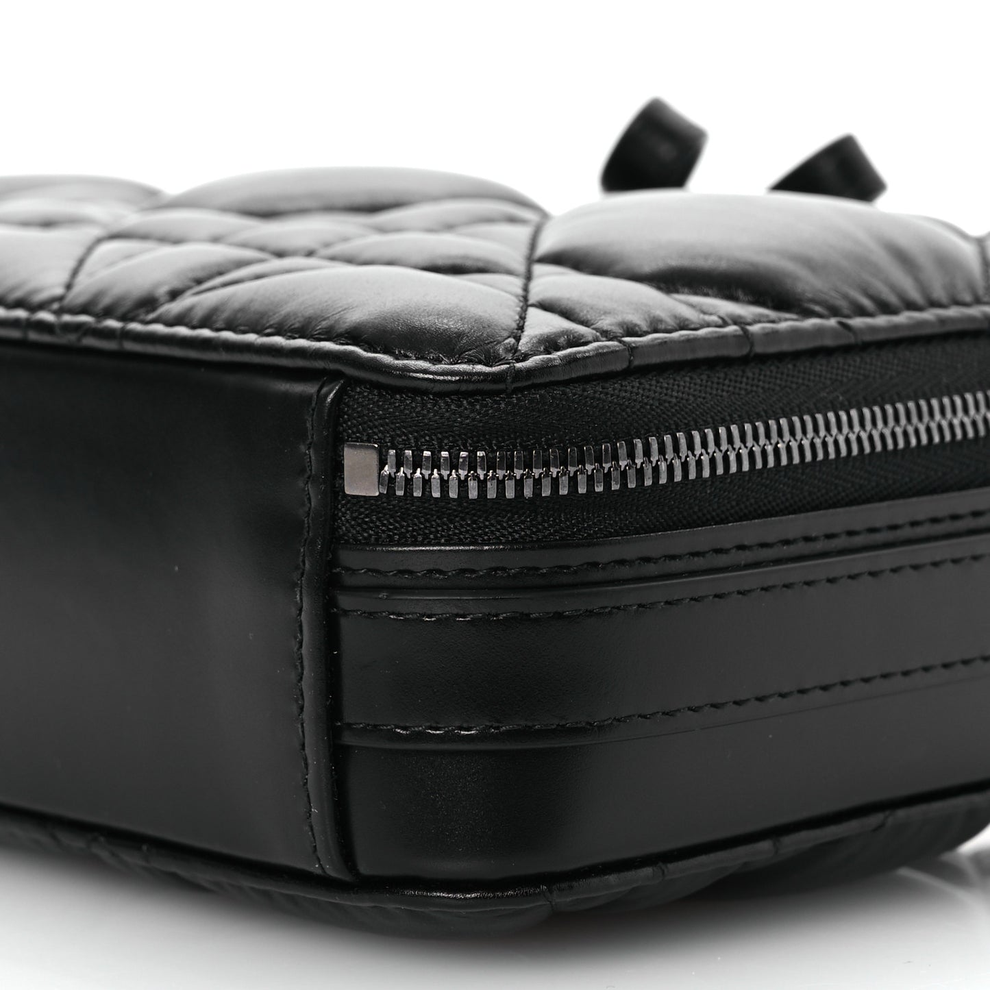 Calfskin Macrocannage Caro Box Bag Black